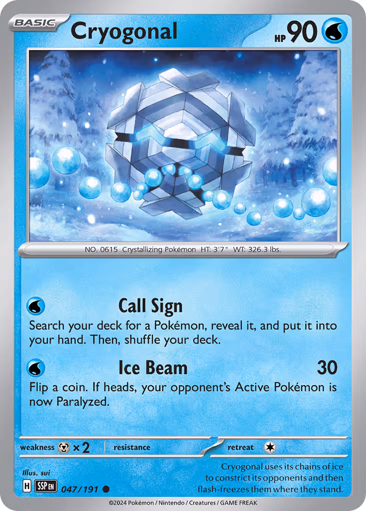 Cryogonal 47/191 Pokemon card