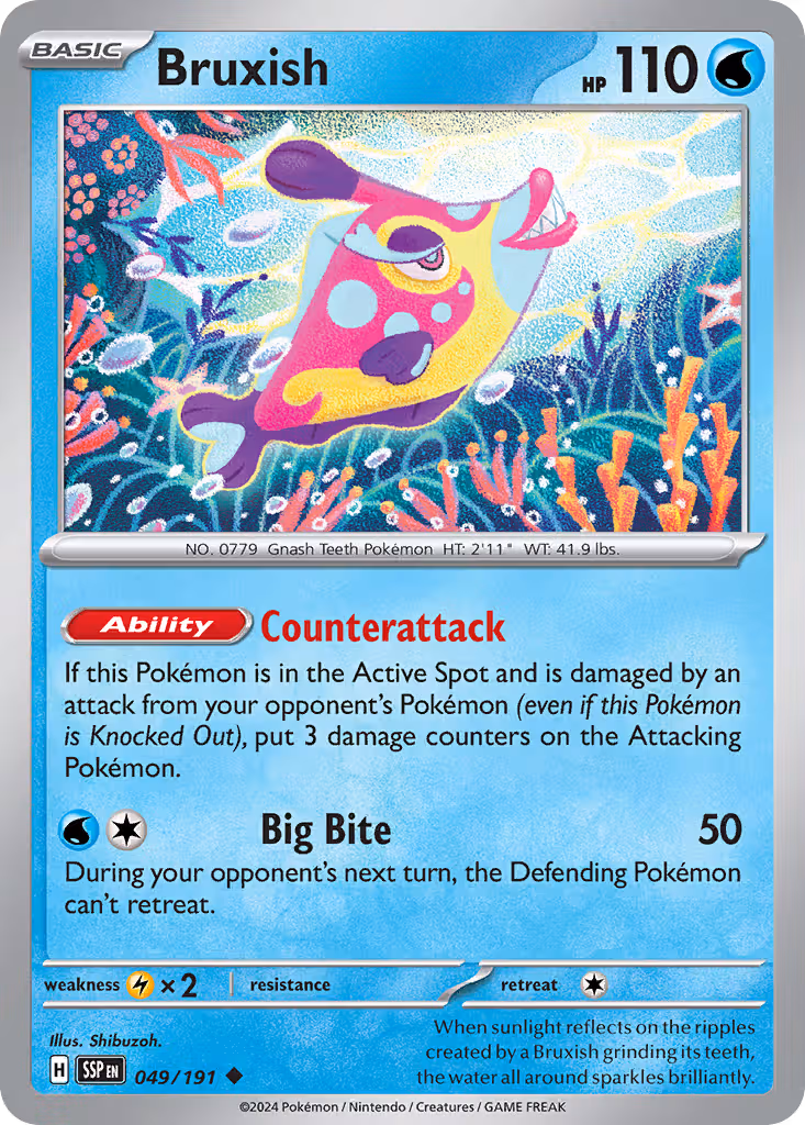 Bruxish 49/191 Pokemon card