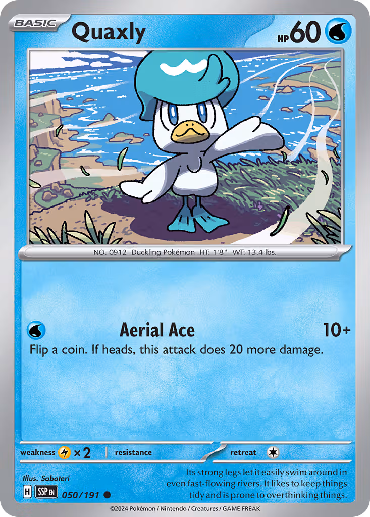 Quaxly 50/191 Pokemon card