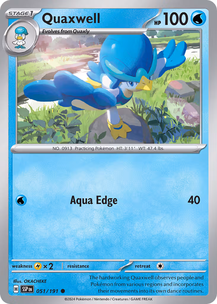 Quaxwell 51/191 Pokemon card