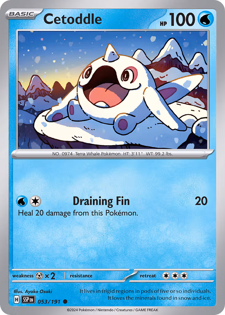 Cetoddle 53/191 Pokemon card