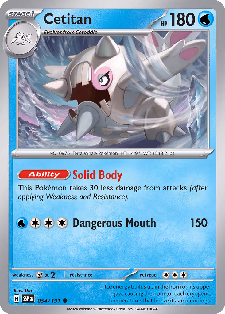Cetitan 54/191 Pokemon card