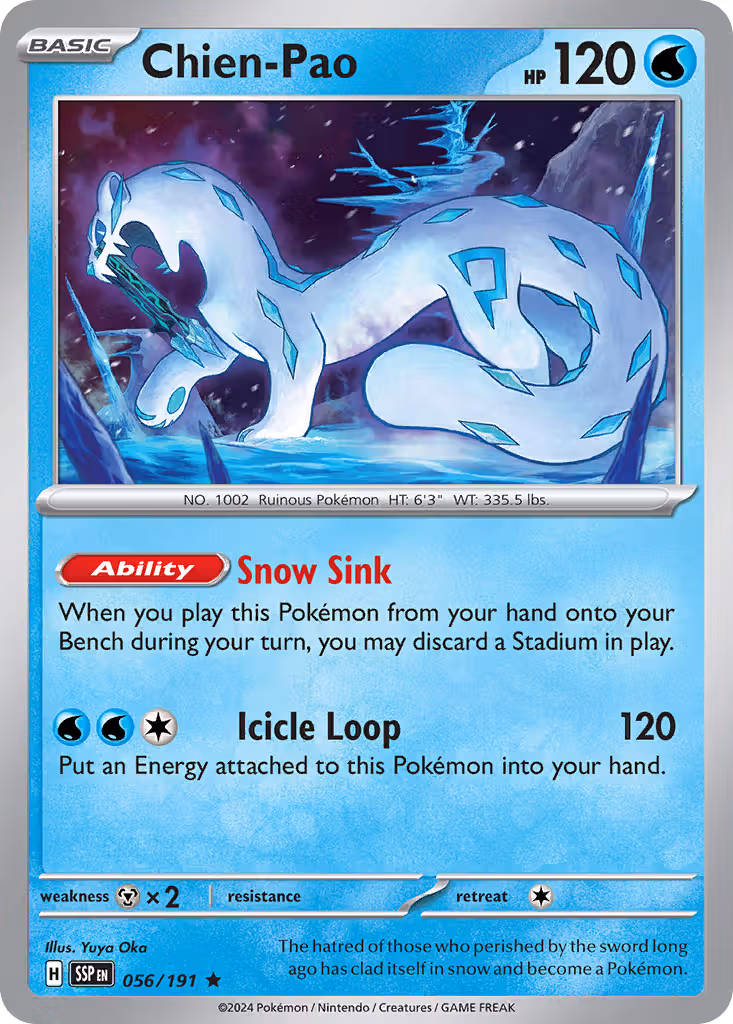 Chien-Pao 56/191 Pokemon card