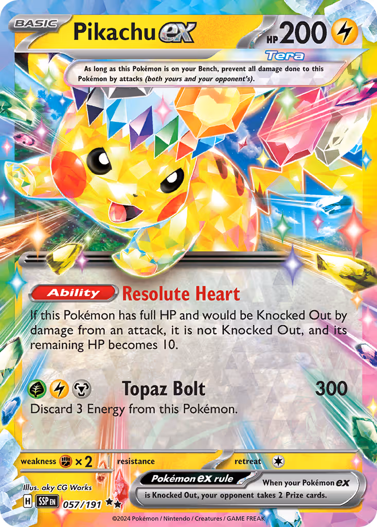 Pikachu ex 57/191 Pokemon card