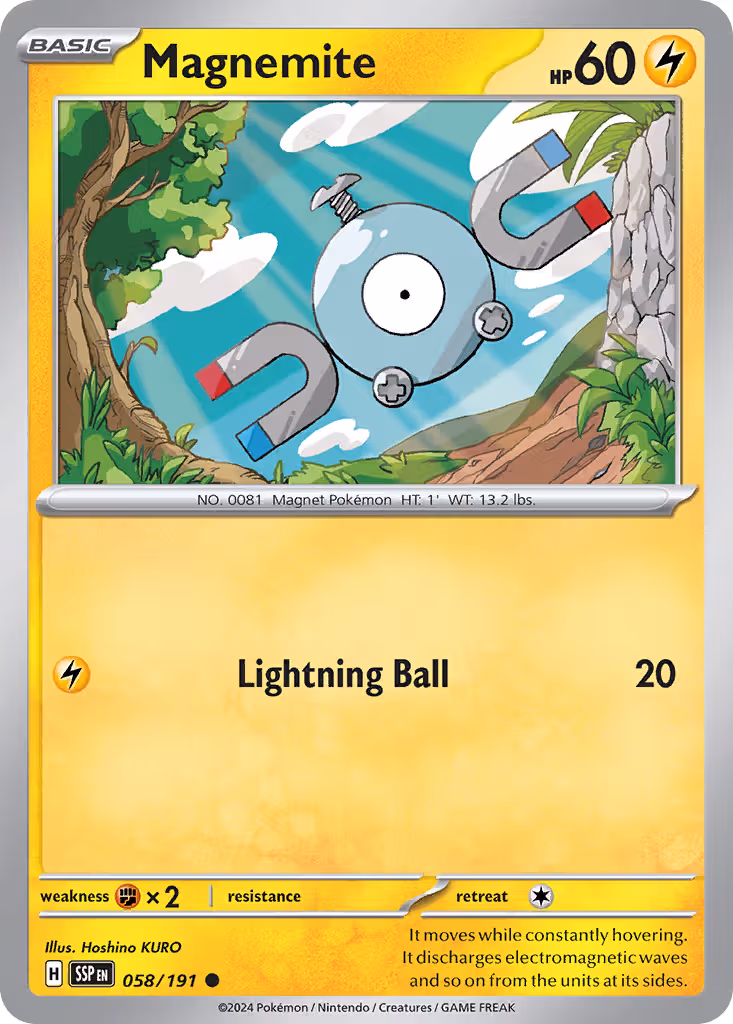 Magnemite 58/191 Pokemon card