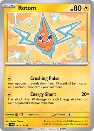 Rotom 61/191 Pokemon card