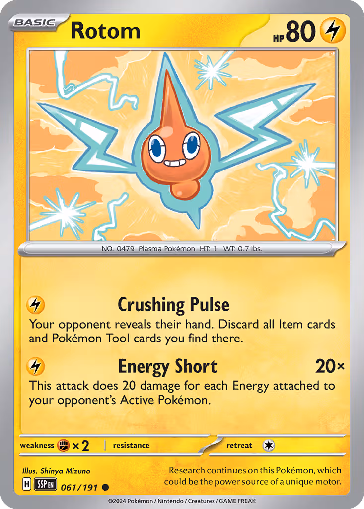 Rotom 61/191 Pokemon card