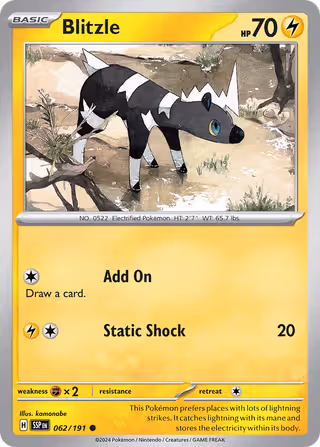 Blitzle 62/191 Pokemon card