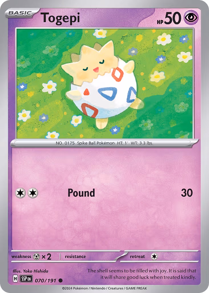 Togepi 70/191 Pokemon card