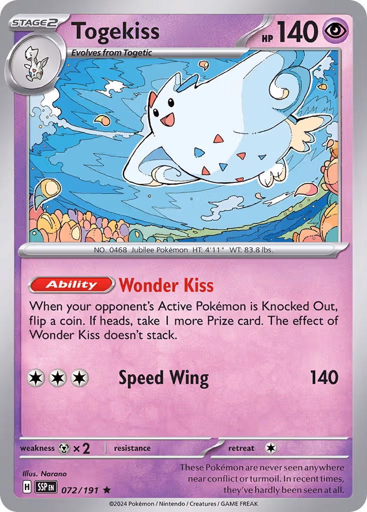 Togekiss 72/191 Pokemon card