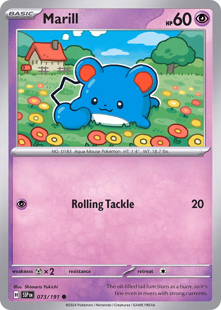 Marill 73/191 Pokemon card