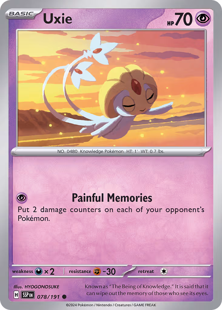 Uxie 78/191 Pokemon card