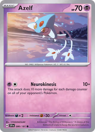Azelf 80/191 Pokemon card