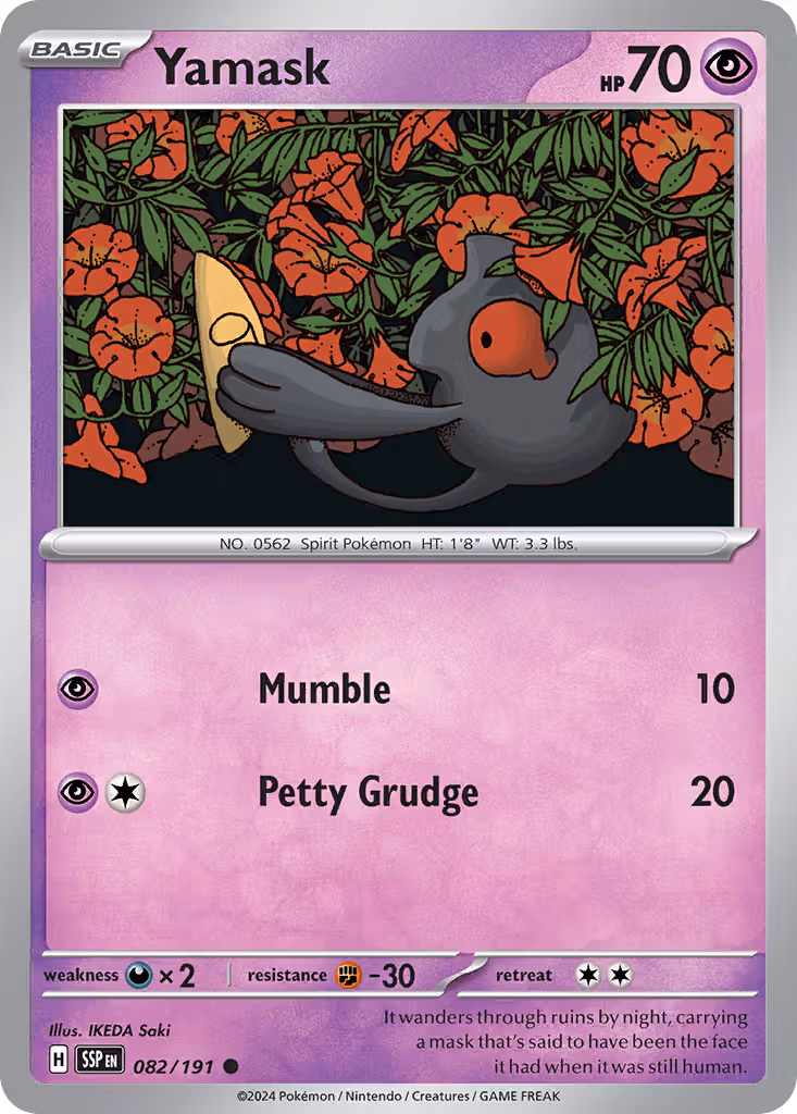 Yamask 82/191 Pokemon card