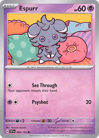 Espurr 84/191 Pokemon card