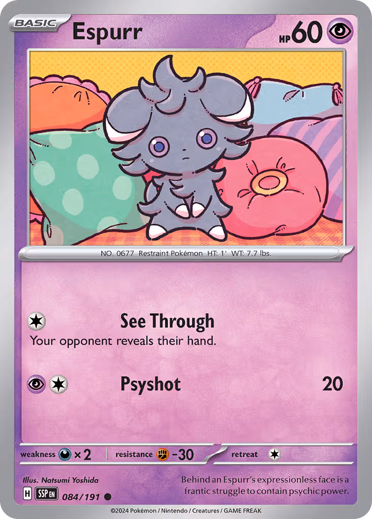 Espurr 84/191 Pokemon card