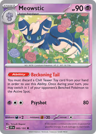Meowstic 85/191 Pokemon card