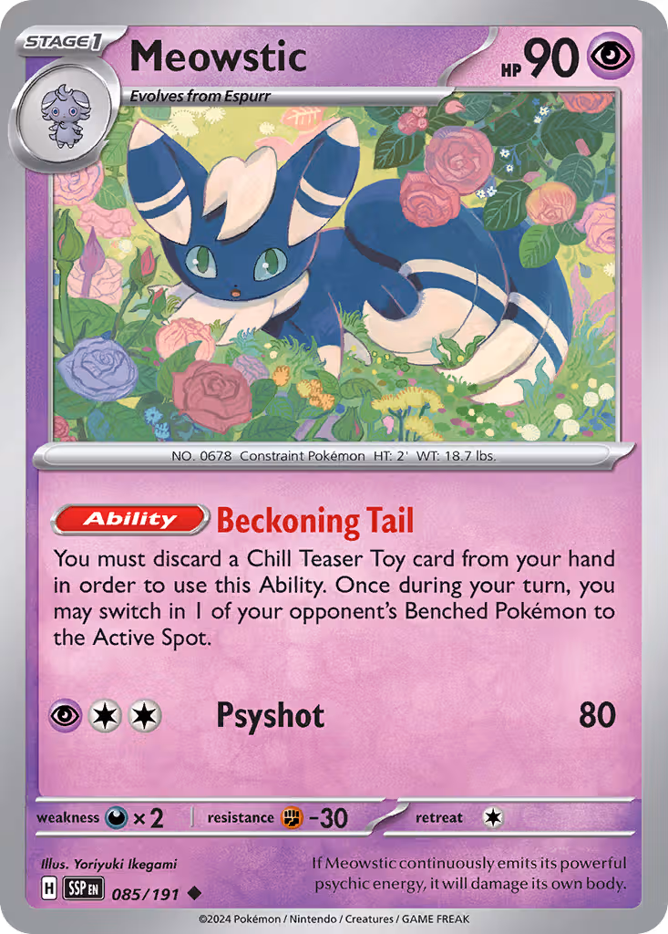 Meowstic 85/191 Pokemon card