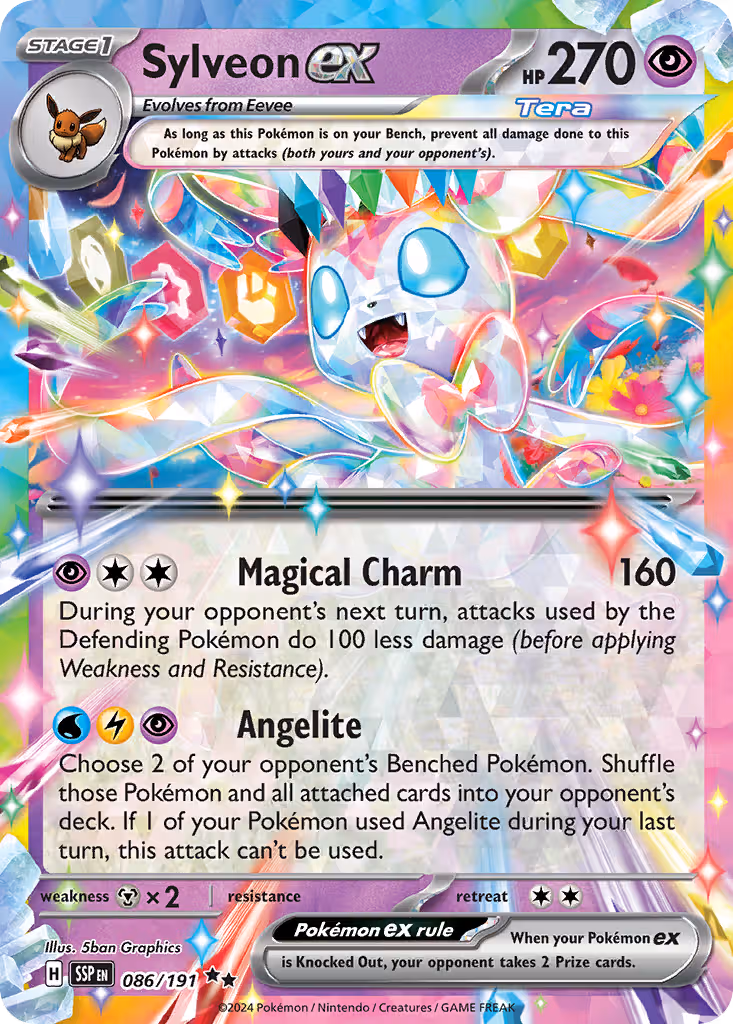 Sylveon ex 86/191 Pokemon card
