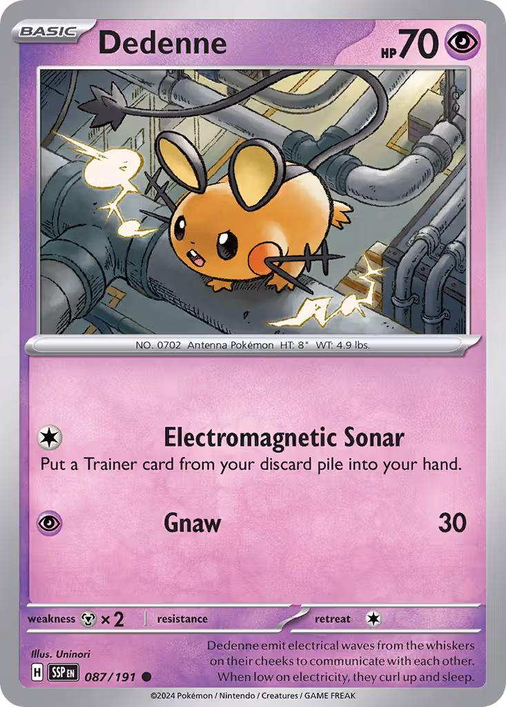 Dedenne 87/191 Pokemon card
