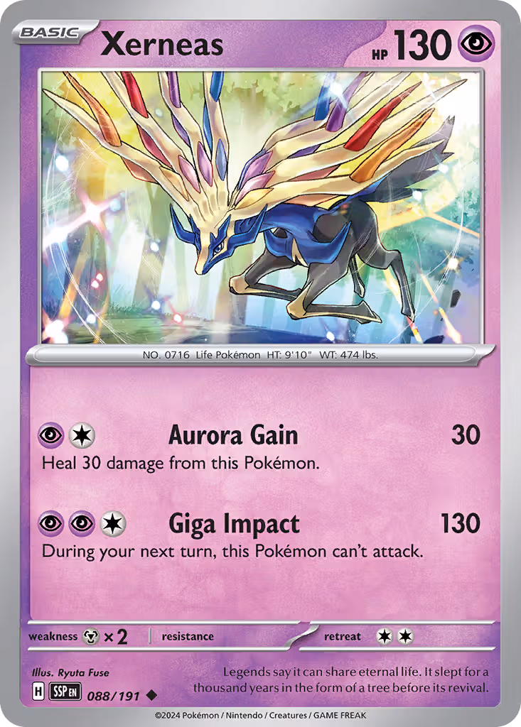 Xerneas 88/191 Pokemon card