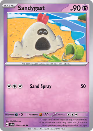 Sandygast 90/191 Pokemon card