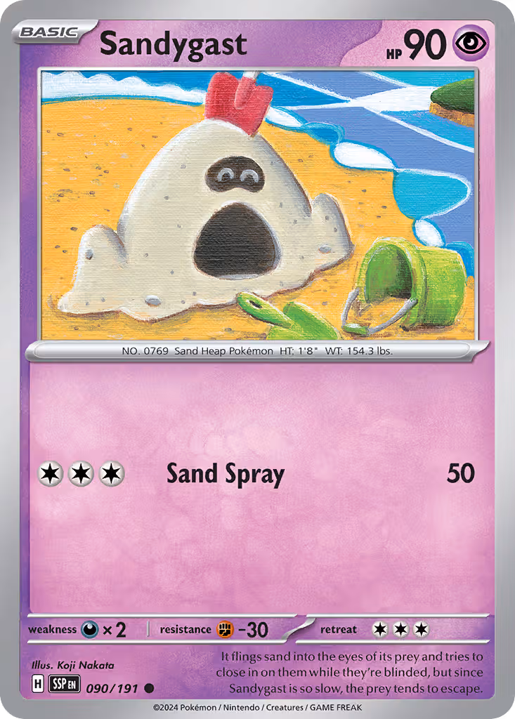 Sandygast 90/191 Pokemon card