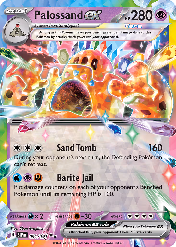 Palossand ex 91/191 Pokemon card