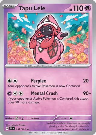 Tapu Lele 92/191 Pokemon card