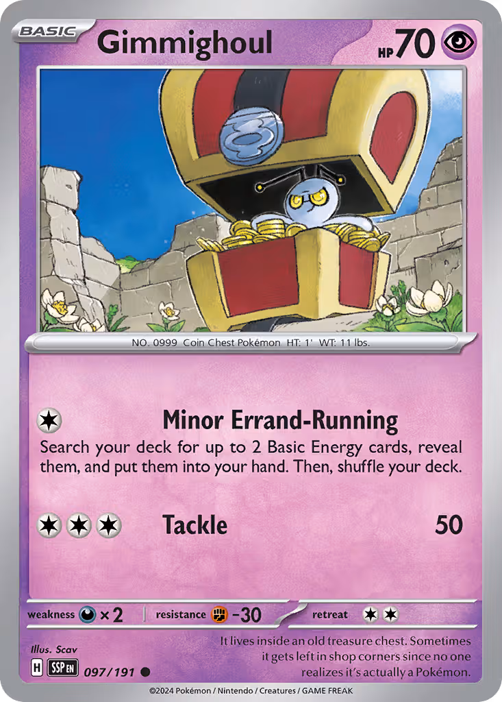 Gimmighoul 97/191 Pokemon card