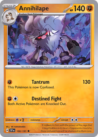 Annihilape 100/191 Pokemon card