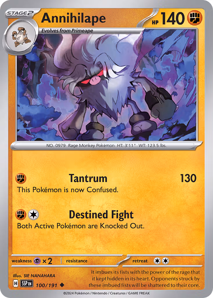 Annihilape 100/191 Pokemon card