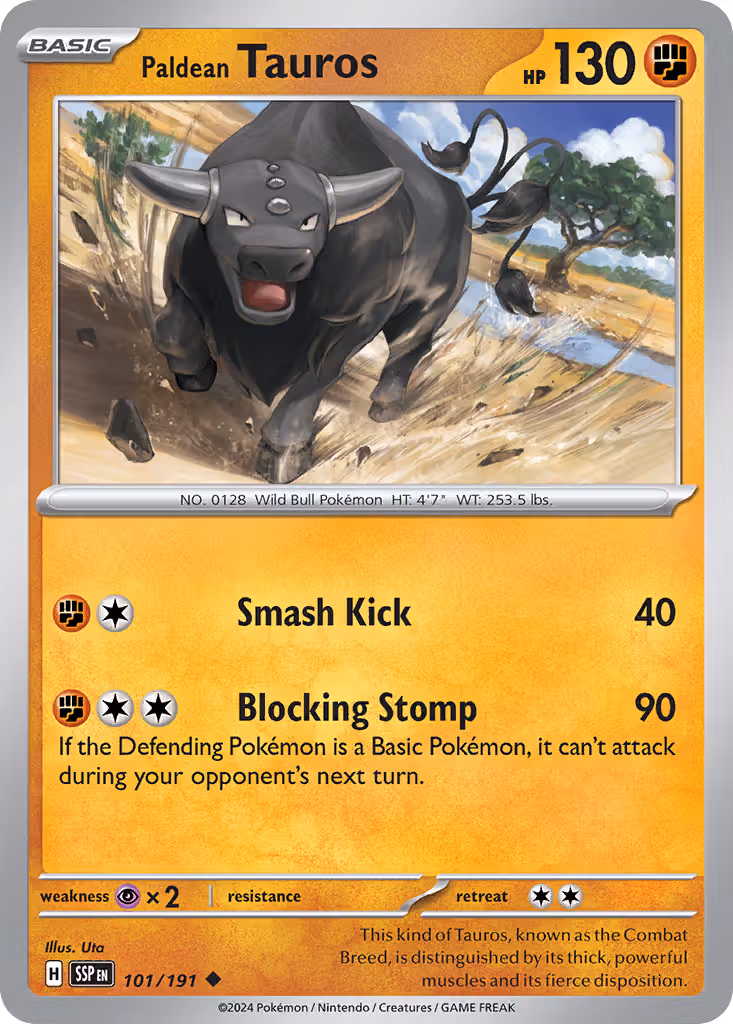 Paldean Tauros 101/191 Pokemon card