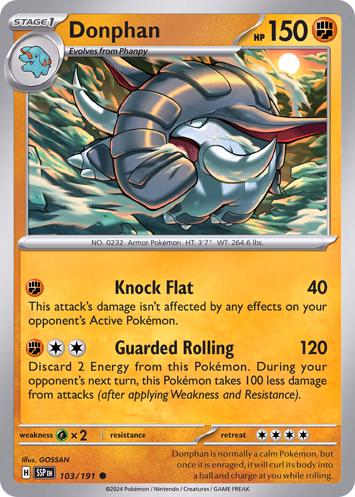 Donphan 103/191 Pokemon card