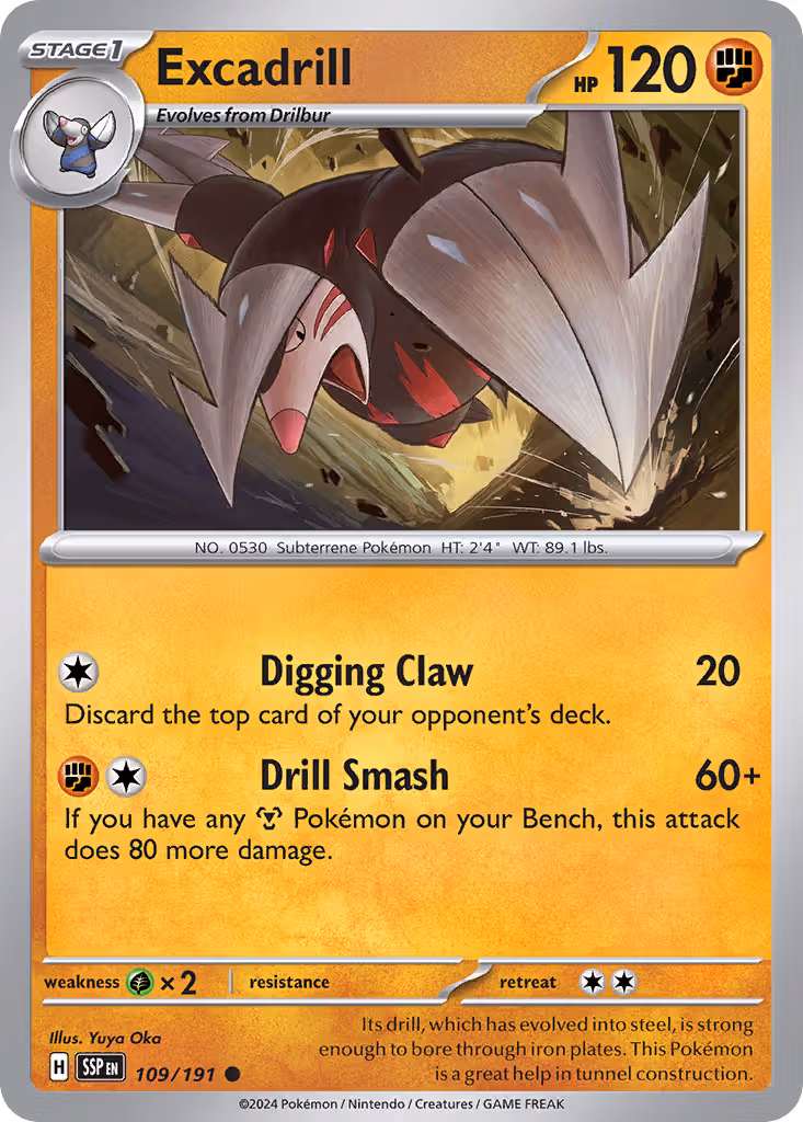Excadrill 109/191 Pokemon card