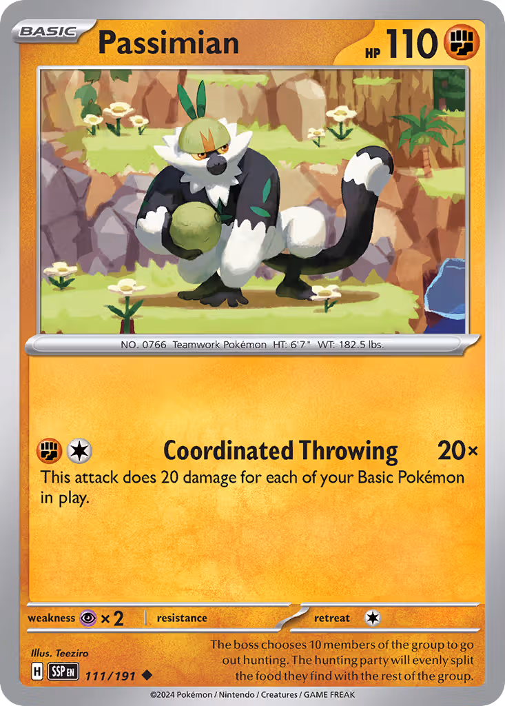 Passimian 111/191 Pokemon card