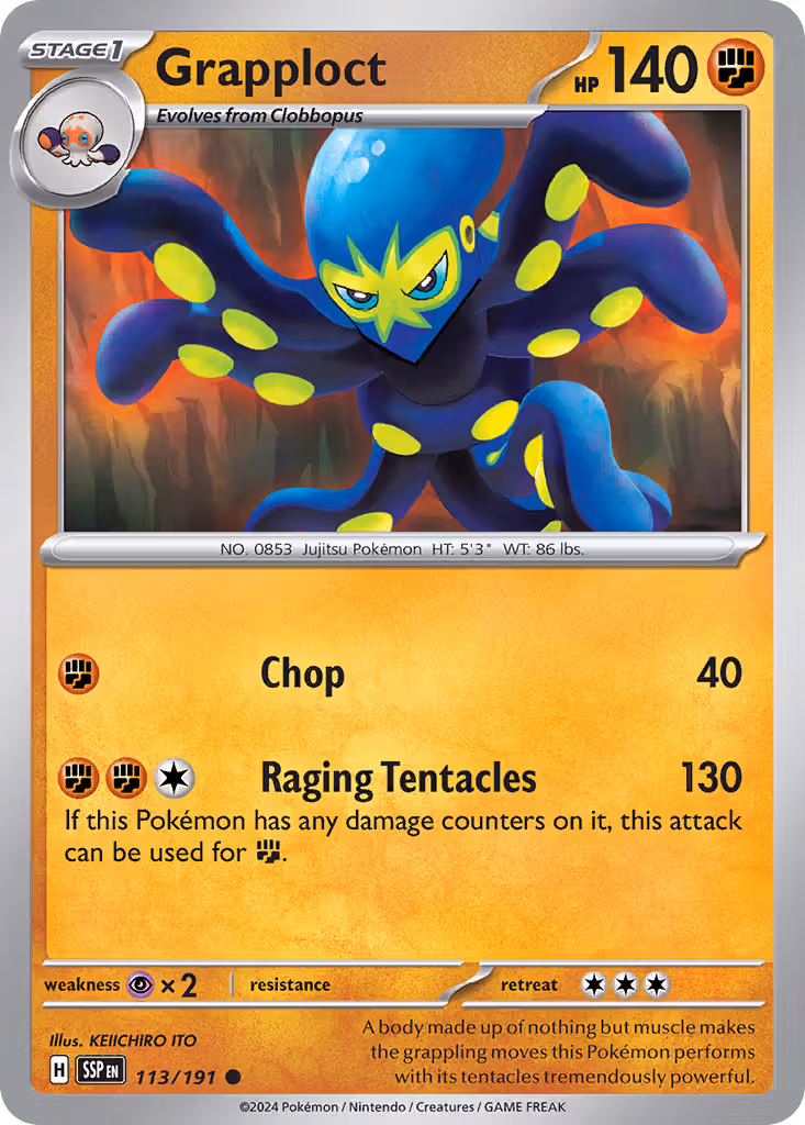 Grapploct 113/191 Pokemon card