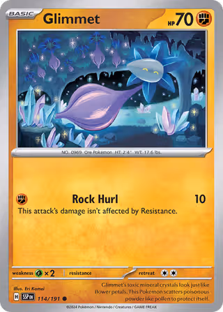 Glimmet 114/191 Pokemon card