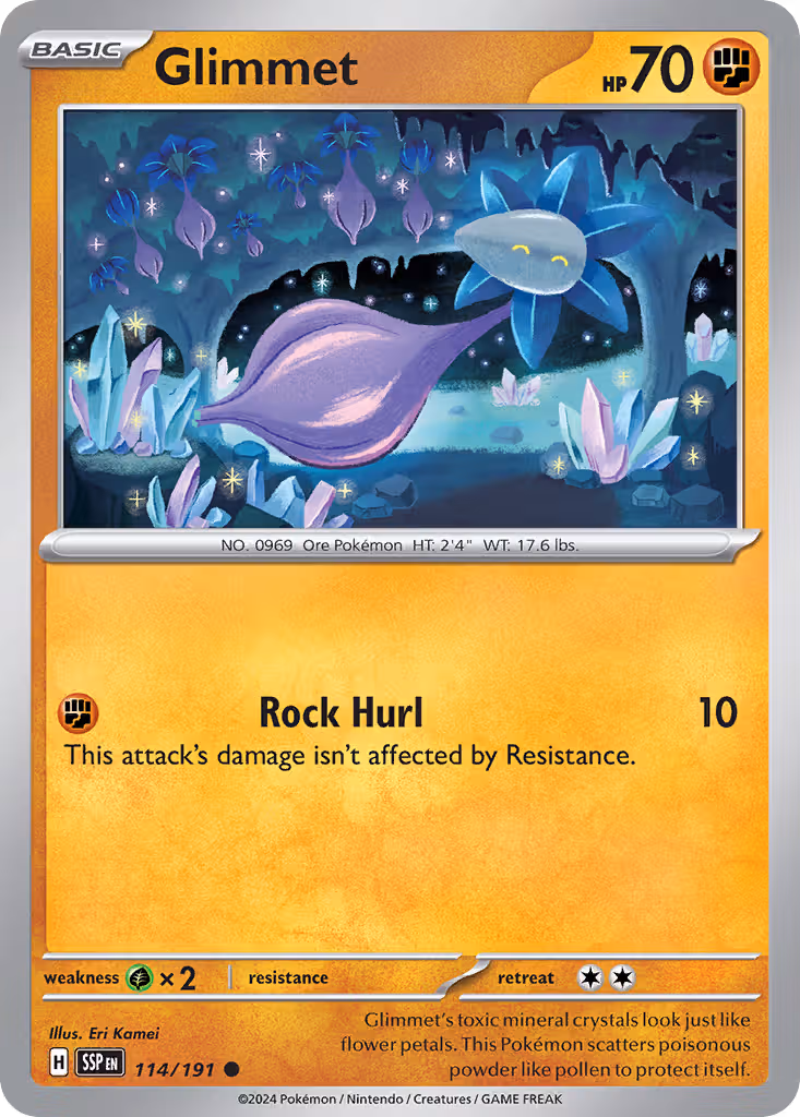 Glimmet 114/191 Pokemon card