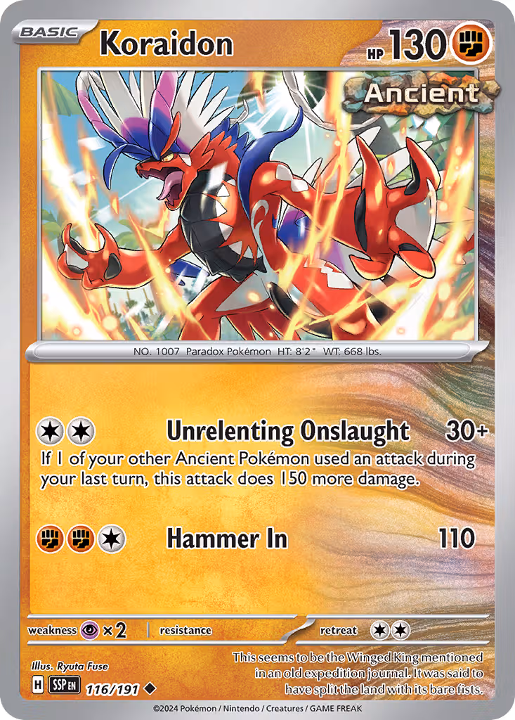 Koraidon 116/191 Pokemon card