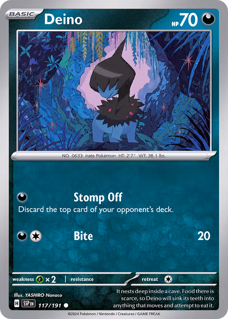 Deino 117/191 Pokemon card