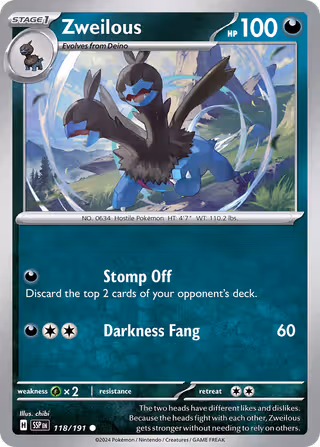 Zweilous 118/191 Pokemon card