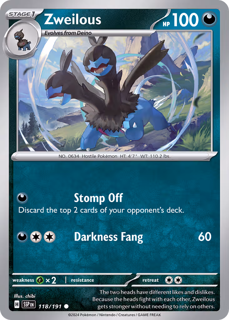 Zweilous 118/191 Pokemon card