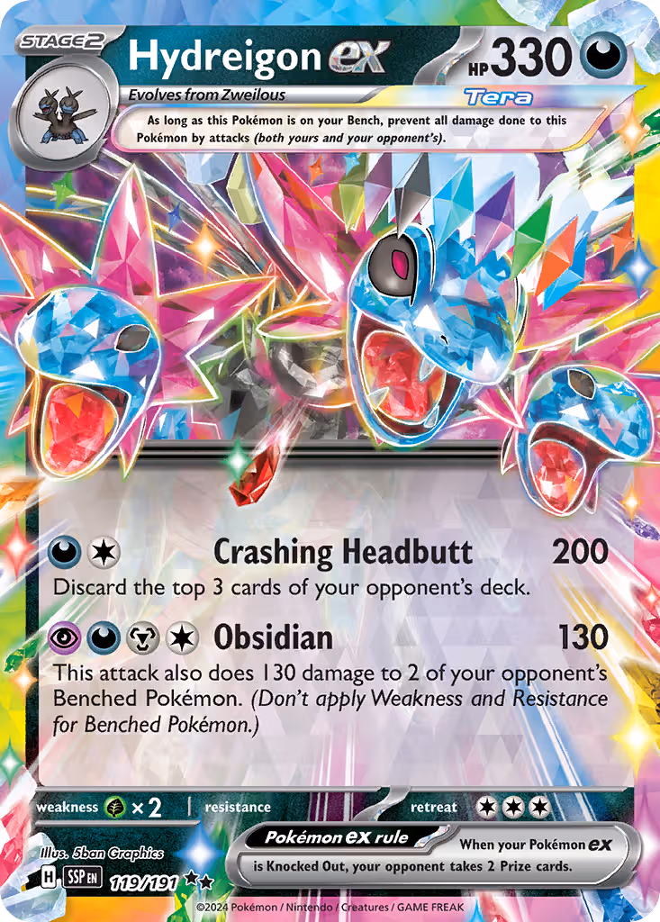 Hydreigon ex 119/191 Pokemon card