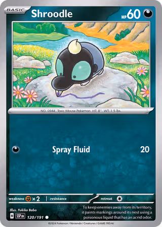 Shroodle 120/191 Pokemon card