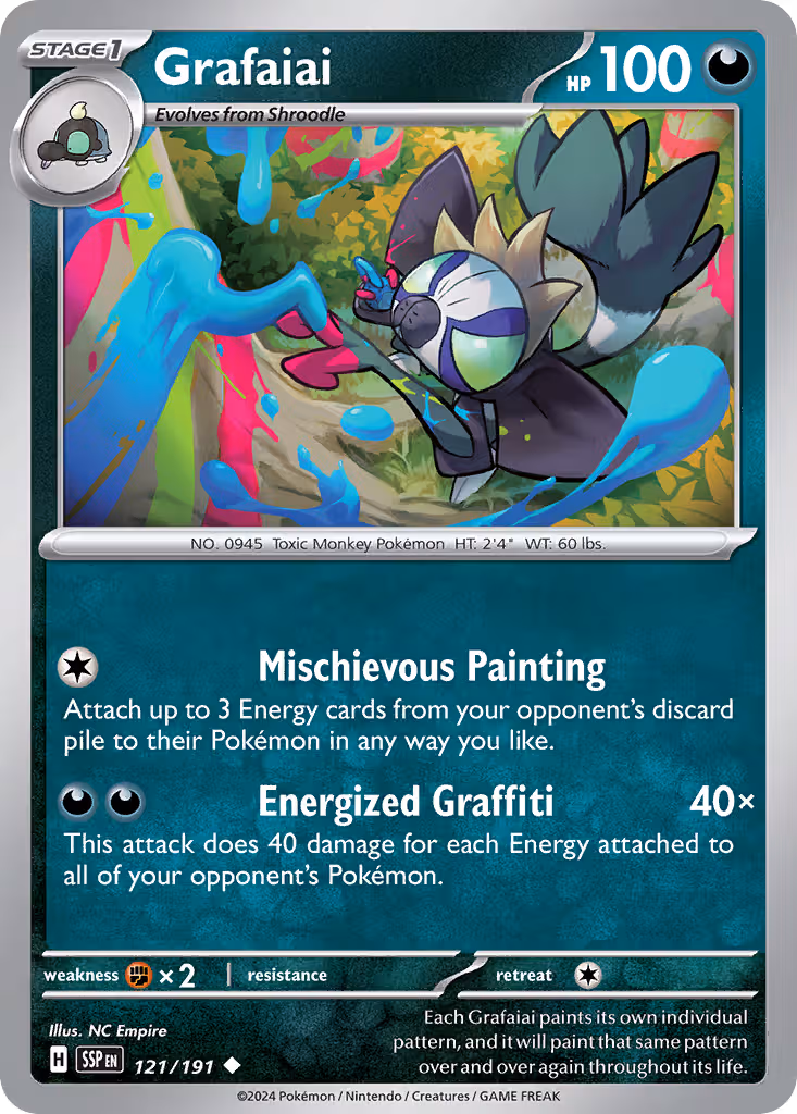 Grafaiai 121/191 Pokemon card