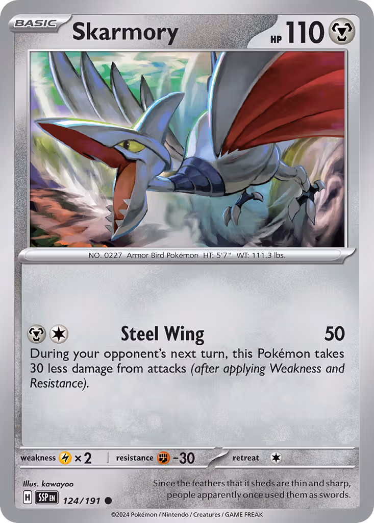 Skarmory 124/191 Pokemon card