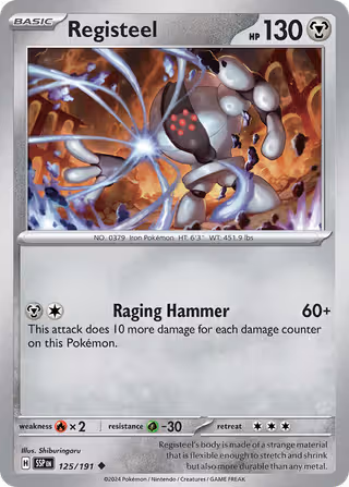 Registeel 125/191 Pokemon card