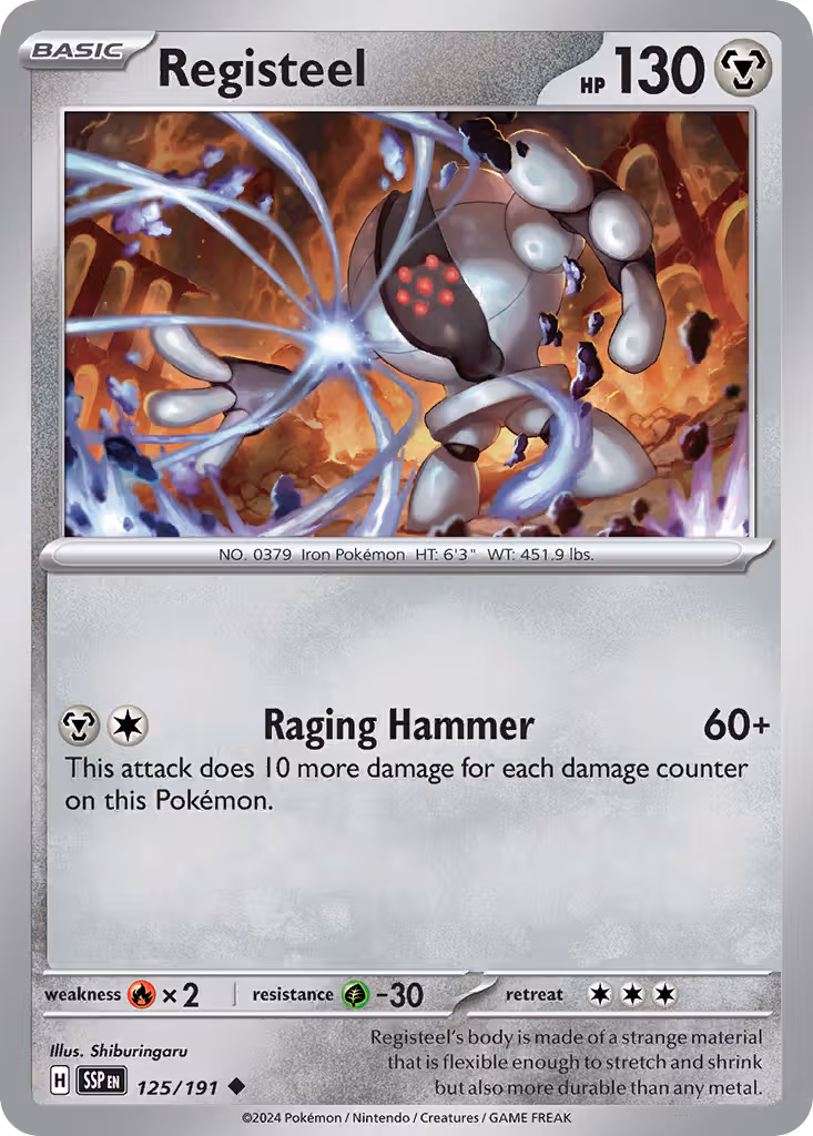 Registeel 125/191 Pokemon card