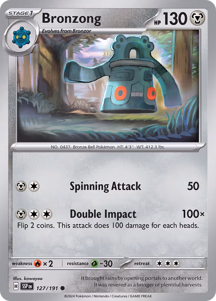 Bronzong 127/191 Pokemon card